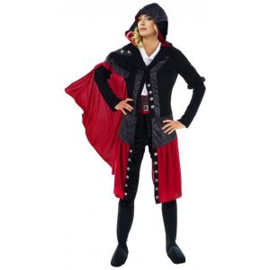 Ruedelafete Costume Evie Frye de Assassin's Creed ® noir/rouge, taille M