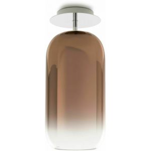 Artemide Plafonnier Gople / Verre - H 50 cm bronze,transparent en verre