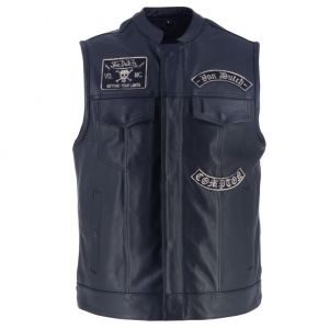 Helstons Gilet cuir Von Dutch x Apache noir- S