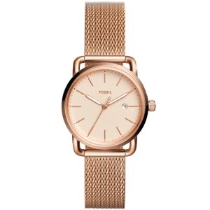 Fossil Montre Femme avec Boîtier Rond 34 mm Bracelet en Maille...