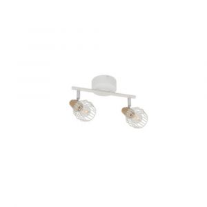 Corep Spot 2L Tyron base en métal filaire - E14 40 W - Blanc et naturel