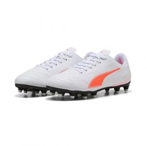 Puma Vitoria II FG/AG Jr Chaussure de Football, Blanc et Rouge, 36 EU