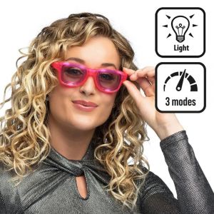 Ruedelafete Lunettes party LED Blink - Rose