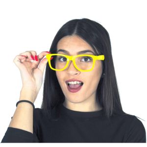 Ruedelafete Lunettes néon Jaunes sans verre