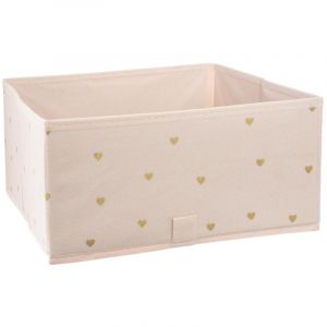 Image de Lot de 2 Bacs de Rangement "Coeur" 30x30cm Rose Prix