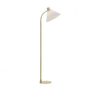 Markslojd Lampe sur pied en tissu Mira, laiton