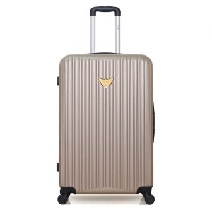 Valise Cabine 4 roues simples Agata 55 cm beige