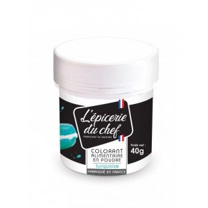 Image de Colorant alimentaire en poudre turquoise 40 g