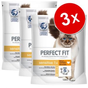 Image de Perfect fit Sensitive 1+ riche en dinde pour chat 1,4 kg