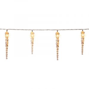 Monzana Guirlande lumineuse stalactites 40 LED Blanc chaud Télécommande Minuterie Illumination Extérieur décoration noël