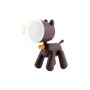 Jardindeco Lampe de chevet enfant Chien avec batterie rechargeable