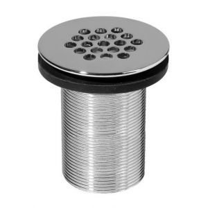 Wirquin Bonde lavabo design 19 laiton 75mm - En laiton chromé grille plate 19 trous pour vasque sans trop-plein - Ne s'obstrue pas