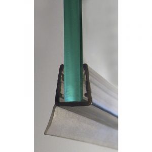 Adler Joint d'étanchéité lèvre latérale translucide, L.200 cm pour verre Ep. 6 à 8 mm