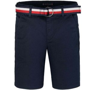 Tommy Hilfiger Bermuda chino droit ceintur&eacute; coton stretch