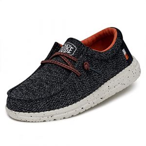 Dude Hey Wally Youth Sox MOC Toe Shoes, Bleu océan, 32 EU