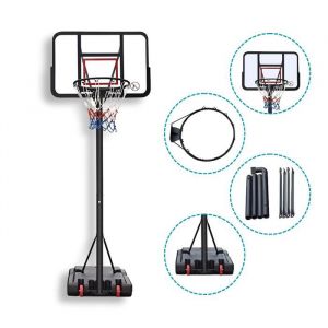 Panier De Basket - Devessport - Réglable 1,90-3,05m - Base Mobile - Extérieur - Arceau Ø47cm