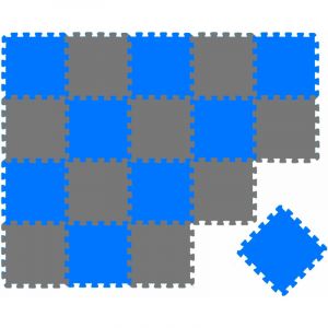 Littletom - 18 Tapis de Sol épais pour Bébé Enfant - 30x30 Dalles Puzzle Carré en Mousse eva - bunt