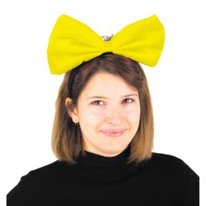 Ruedelafete Serre-t&ecirc;te noeud papillon g&eacute;ant jaune