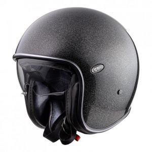 Premier Helmets Casque Jet Vintage Evo U9 Glitter Silver L Silver