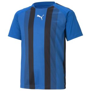 Image de Puma T-shirt à Manches Courtes Teamliga Striped 7-8 Years Electric Bluee Lemonade