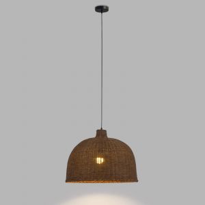 Suspension en rotin naturel Cortic pour ampoule E27
