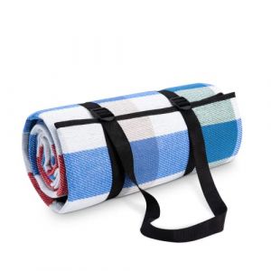 Paco Home Couverture De Pique-Nique Camping XXL Plage Imperméable avec Poignée Légère Compacte Transportable Isolée, Couleur:Rot-Blau 1, Dimension:150x200cm