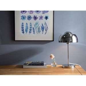 Beliani Lampe de bureau en métal argenté Senette