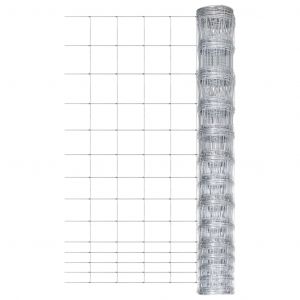 Image de VidaXL Cl&ocirc;ture de jardin Acier galvanis&eacute; 50 m 150 cm Argent&eacute; - Argent