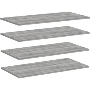VidaXL &Eacute;tag&egrave;res murales 4 pcs sonoma gris 80x40x1,5 cm bois ing&eacute;nierie