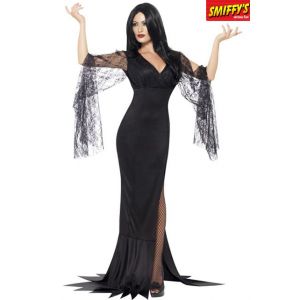 Smiffy's Déguisement Morticia avec dentelle taille S