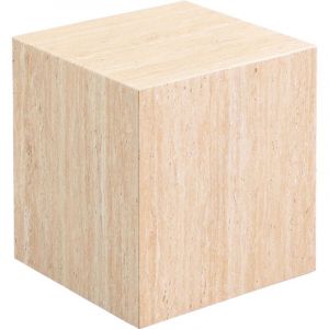 Mobilier Deco - jasmia - Table basse carré marbre d'ingénierie couleur travertin