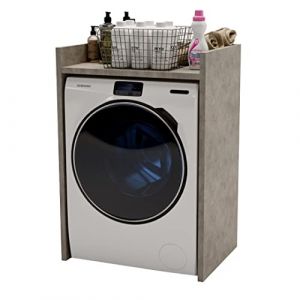 Armoire pour lave-linge Armoire de salle de bains Meuble de salle de bains Étagère pour lave-linge 66x95x62 Béton