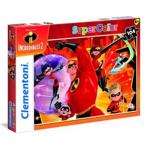 Clementoni Puzzle - The Incredibles 2-104 pièces, 27106, Multicolore