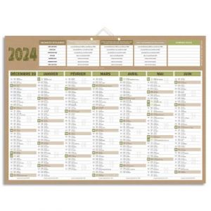 CBG Calendrier de banque recyclé format 40 x 55 cm Natura