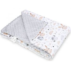 Couverture Bébé Couverture Enfant avec Minky 75x100 cm - Couverture Snuggle Couverture Poussette Bébé Couverture Nouveau-Né Gris