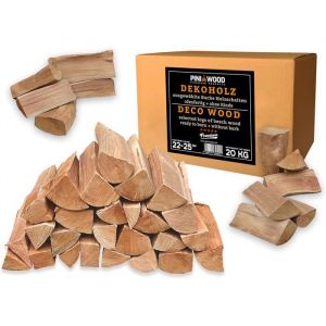 B&ucirc;ches de bois de h&ecirc;tre d&eacute;coratives sans &eacute;corce 20 kg bois de chemin&eacute;e bois de BBQ