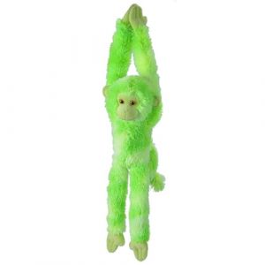Wild Republic Hanging Monkey Vibes Vert, Animal en Peluche, Peluche 56 cm, Cadeau de Baby Shower, Jouet Écologique, Rembourrage Fabriqué à Partir de Bouteilles d’Eau Recyclées