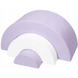Arc en ciel- lot de 3 grand blocs blanc lilas