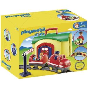 Image de Playmobil 6783 - 1.2.3 : Train avec gare transportable