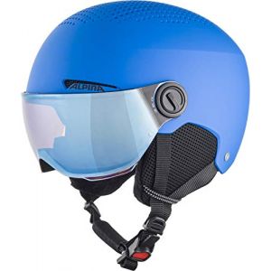 Image de Alpina Kid's Zupo Visor Quattroflex Mirror Lite S2 - Casque de ski taille 51-55 cm, bleu