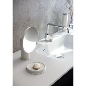 Geyser porte-savon blanc mat type d'installation à poser sur plan - Cosmic