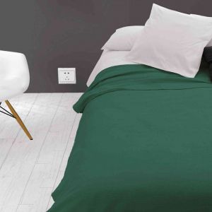 Soleil d'Ocre Jeté de lit Adèle vert 240x220 cm - Vert