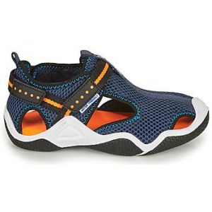 Image de Geox JR WADER A, Sandales de sport. Bébé garçon, Bleu marine/orange fluo, 24 EU