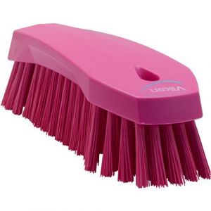 Image de Vikan Hygiene 3890-1 Large hand brush,pink, stiff, 200mm /15