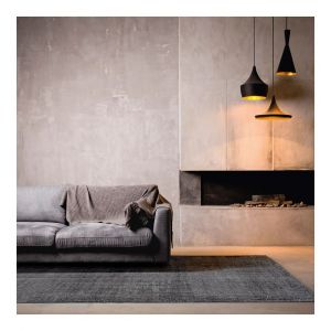 Vivabita Tapis effet rayé pour salon Grunge 170x230 Anthracite