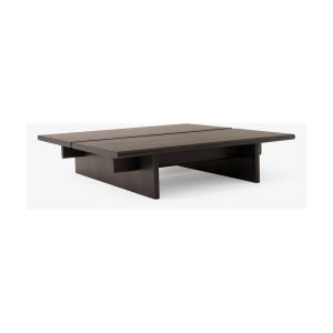 &tradition Table basse carrée en chêne teinté foncé 110x110x25cm Ita OS4