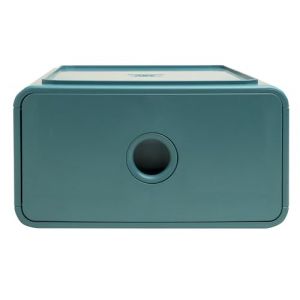 Exacompta R&eacute;f. 315434D - 1 Module de classement Tiny Box 1 tiroir Skandi superposable - Dimensions ext&eacute;rieures : Profondeur 19 x largeur 26,5 x Hauteur 10 cm - Bleu pacifique