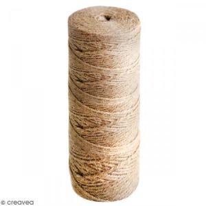 Rayher Fil de jute en bobine - 4 plis - Naturel - 3,5 mm - 50 m