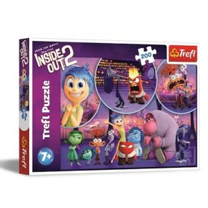 Trefl Inside Out 2, Émotions des Enfants - Puzzle 200 Pièces - Puzzle Coloré avec des Personnages de Film Animé, Divertissement Créatif, Loisir pour Les Enfants à partir de 7 Ans