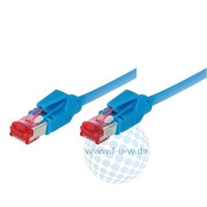 Tecline 718015B - Cordon patch RJ45 S/FTP Cat.6a LSOH Snagless Bleu 1.5 m